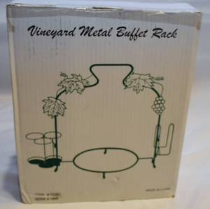 lot 6 image: Vineyard Metal Buffet Rack In the box