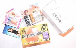 lot 10 image: Core Secrets Gunnar Peterson & Exercise videos & Gofit Exercise ball w pump