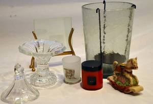 lot 23 image: Lot of Candle Holders and a frame