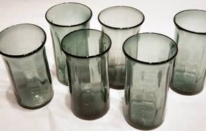 lot 46 image: Hand blown water glasses