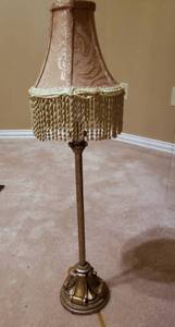 lot 63 image: Lamp with Shade with Fringe