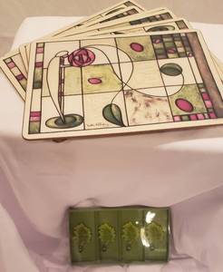 lot 110 image: Pimpernell Debbie Halliday Placemats Stained Glass