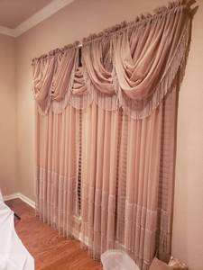 lot 169 image: Curtains with Fringe
