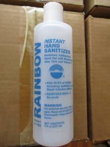 lot 32 image: 12-8 oz Squeeze Bottles Rainbow Instant Hand Sanitizer, Helps  Fight Coronavirus (COVID-19)