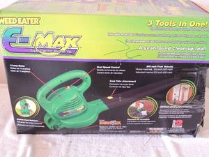 lot 74 image: E max 3 tools in one operates as a blower vacuum and mulcher