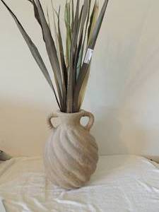 lot 95 image: Clay planter with faux aloe vera 49 tall