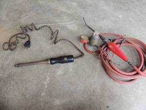 lot 174 image: GOSS TORCH WITH GAUGE  & SOLDIER IRON