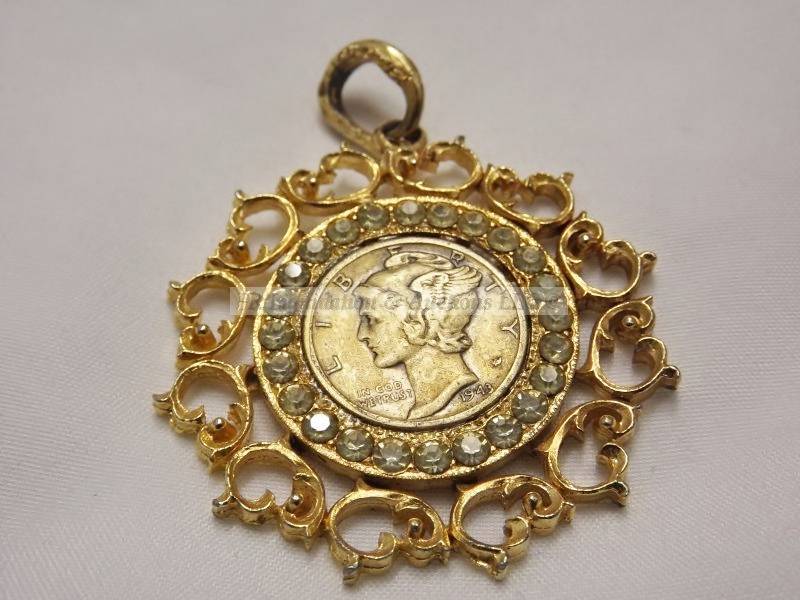 lot 67 image: Coin, mercury, dime, silver, jewelry