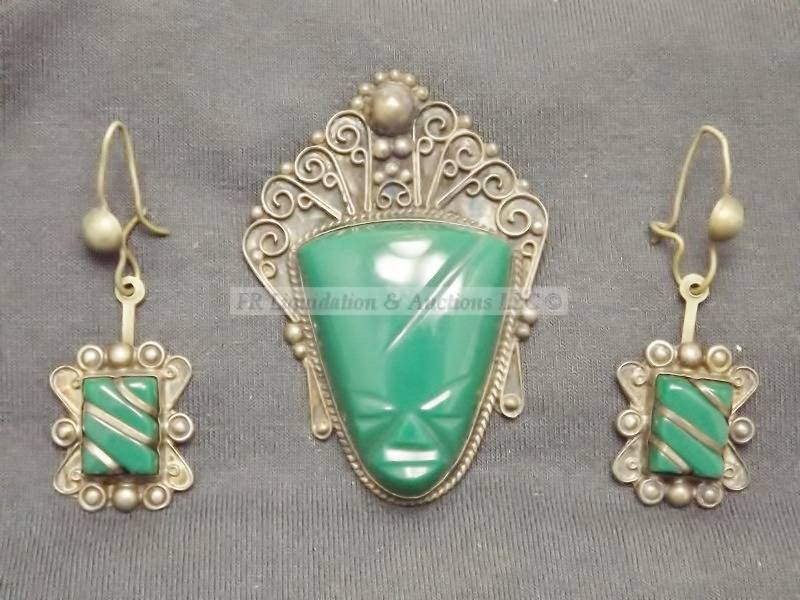 lot 71 image: Sterling silver,980,925 Mexico, onyx, Selro Selini, jewelry