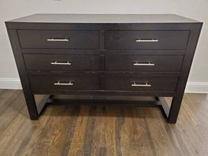 lot 154 image: Wood Six Drawer Cabinet