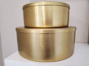 lot 166 image: Pair of Lidded Round Metal Containers by Bloomingville