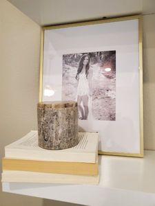 lot 168 image: Lidded Marble Jar, Frame & Books