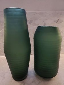 lot 206 image: Pair of Green Glass Vases