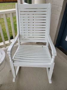 lot 212 image: White Wood Rocking Chair
