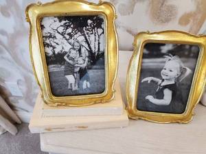 lot 241 image: Two Table Frames with 2 Books for Decor