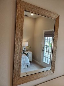 lot 261 image: Framed Beveled Wall Mirror
