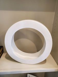 lot 9 image: Sagebrook Home White Ceramic Open Circle Vase