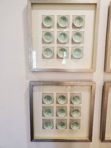 lot 190 image: Pair of Framed Ceramic Trinket Dishes
