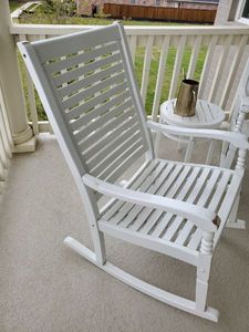 lot 211 image: White Wood Rocking Chair