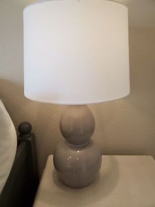 lot 267 image: Grey Ceramic Table Lamp