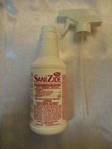 lot 1 image: NEW 6-Bottles of Sani-Zide Plus, Germicidal Solution 16 Oz. Bottle with a Trigger Sprayer