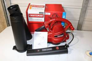lot 53 image: Craftsman Electric Corded Blower 2-speed 71-30376