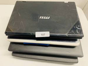 lot 107 image: Laptop Lot Includes MSI Gateway and Dell (4 total)