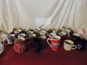 lot 55 image: Large lot of coffee cups. All sizes, colors and designs