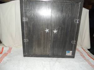 lot 99 image: Very nice vanity shelf with star handles 4 cabinets inside