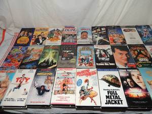 lot 111 image: Lot VHS tapes. Names in picture