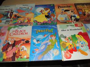 lot 119 image: Hard back Disney books- Dumbo, Peter Pan, Sleeping Beauty, Pinocchio, Beauty and the Beast and many more