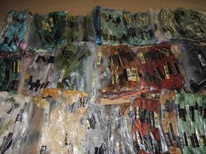 lot 121 image: Over 100 bags of DMC embroidery threads all colors new