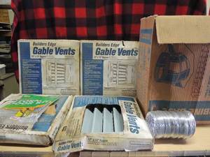 lot 224 image: 4 NIB cable parts     12x 12NIB turbine base     12 Dryer vent hose     storm door kit NEW