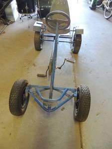 lot 2 image: 4 wheel pedal go cart blue adult or older child