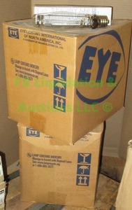 lot 72 image: EYE 60110, 400 Watt ET18 High Pressure Sodium 2100K Mogul (E39) Base Clear Bulb , 2 cases,
