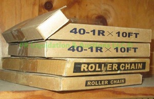 lot 87 image: Automotive roller chain 40-1R x 10ft, 4 total