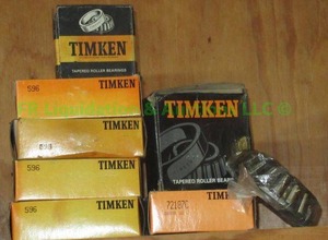 lot 90 image: Timken tapered roller bearings, never used in original boxes