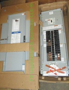 lot 98 image: Eaton Pow-R-Line 1a lighting panelboard with integrated breakers, metering, and surge protection, New in box