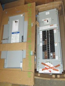lot 99 image: Eaton Pow-R-Line 1a lighting panelboard with integrated breakers, metering, and surge protection, New in box