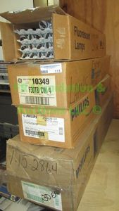 lot 111 image: GE and Philips fluorescent light bulbs