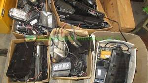 lot 126 image: Assorted electronics and first responder emergency lights