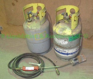 lot 227 image: Propane torch and R-22 tanks