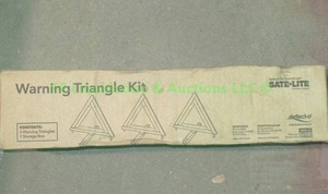 lot 243 image: Road warning triangle kit, contains 3 warning triangles