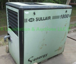 lot 331 image: Sullair 1800 encapsulated rotary screw air compressor model 1809A
