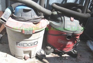 lot 345 image: Ridgid and Craftsman wetdry vacs