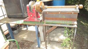lot 356 image: Starley roto-star 3 welding positioner and solid steel built welding workbench attached