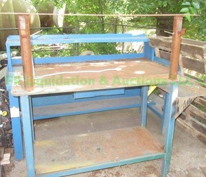 lot 360 image: Solid steel built welding table, very heavy please bring help to move