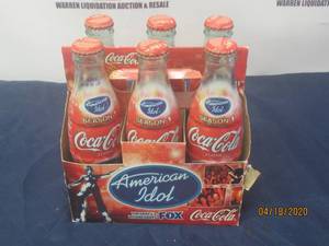 lot 41 image: AMERICAN IDOL LIMITED EDITION SEASON 1 COCA COLA CLASSIC COLLECTOR 6-8OZ BOTTLES&nbsp