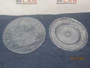 lot 119 image: TOTAL OF 2 GLASS PLATTERS&nbsp&nbsp12 &amp 13 