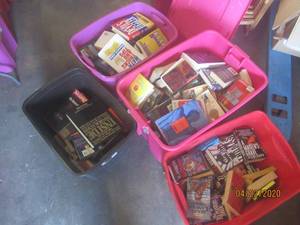 lot 181 image: TOTAL OF 4 TOTES OF MISC BOOKS&nbsp